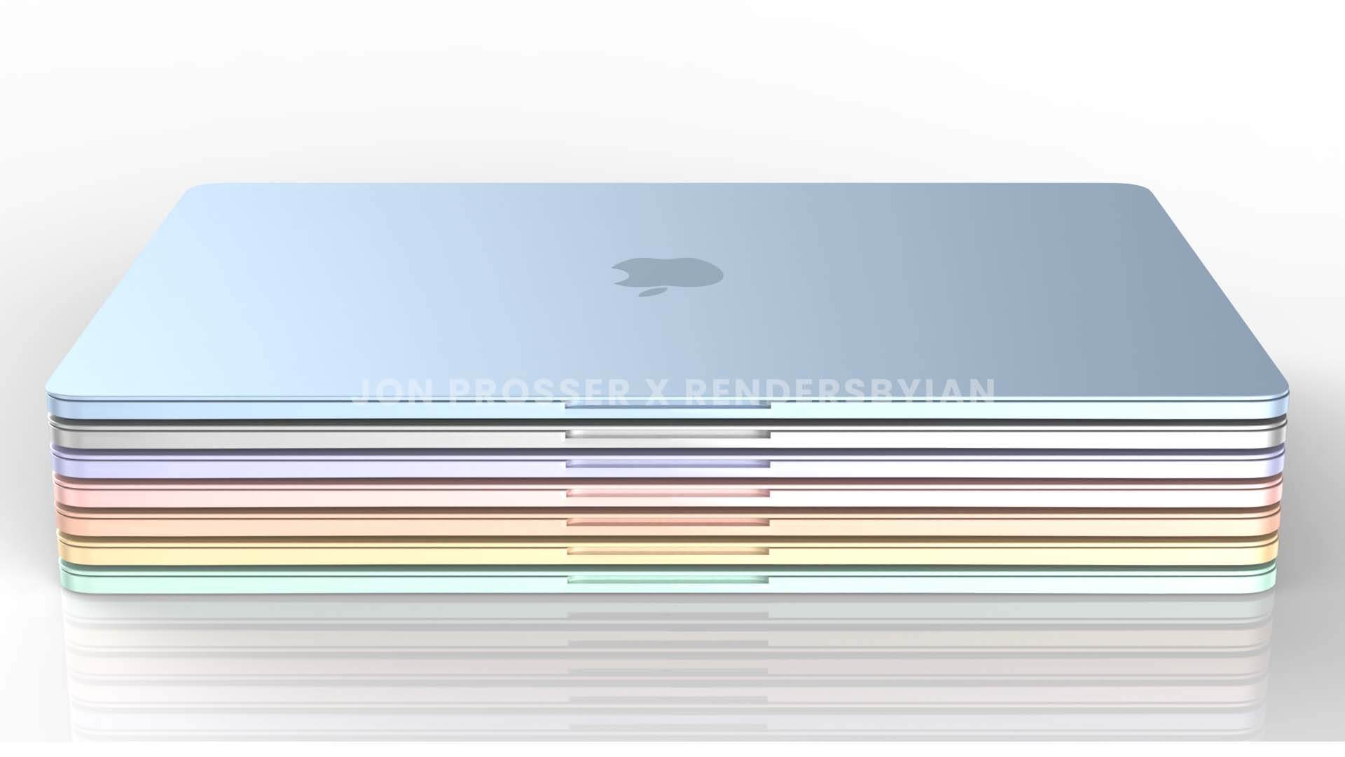 新款2021?MacBook?Air彩色系列渲染圖與iMac一致,會(huì)是爆款嗎